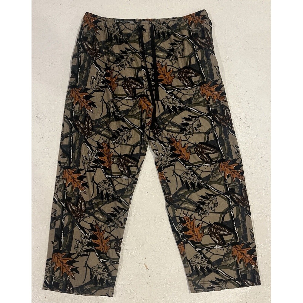 Vintage Fruit of the Loom Camo Pajama Pants‎ Mens XL Sleepwear Fleece Sweats